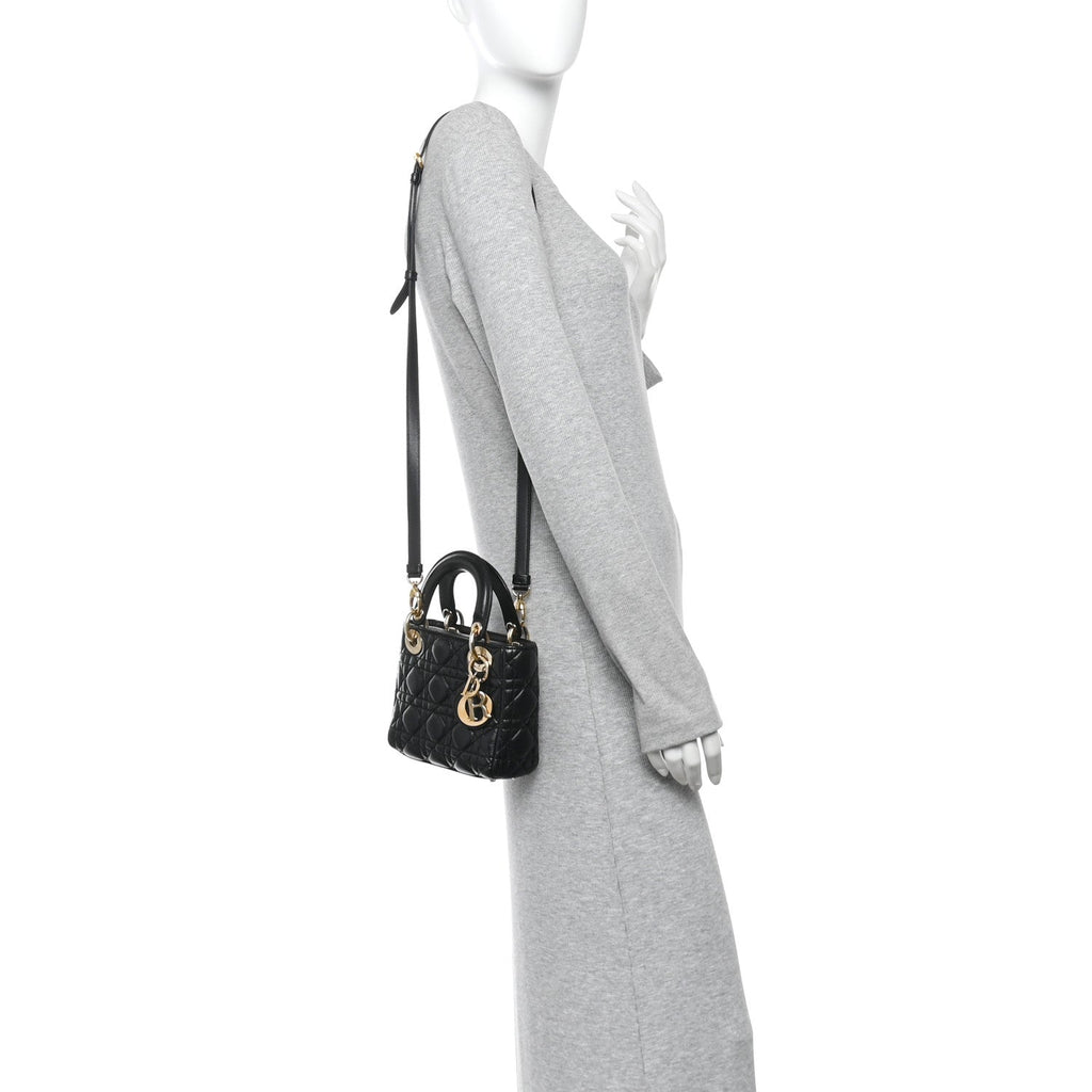 Lambskin Cannage Mini Lady Dior Black AT My store