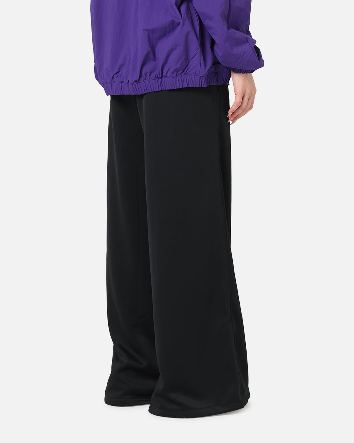 Top Seller Nike Women's Sportswear Mid-Rise Wide-Leg Track Pants Black/Black/Sail
