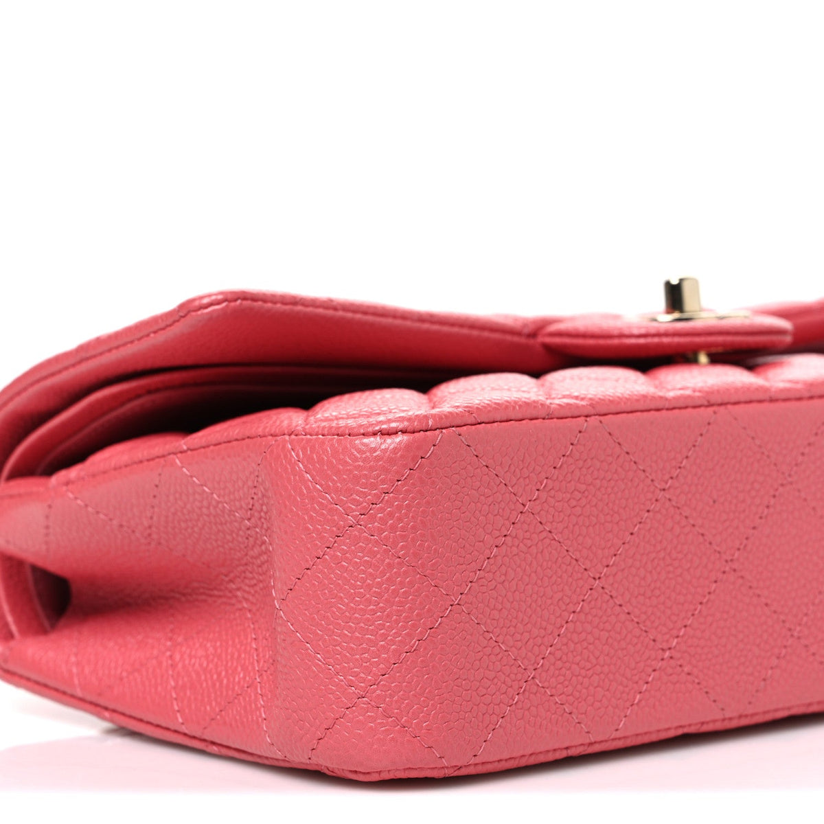 Caviar Quilted Medium Double Flap Pink At My store