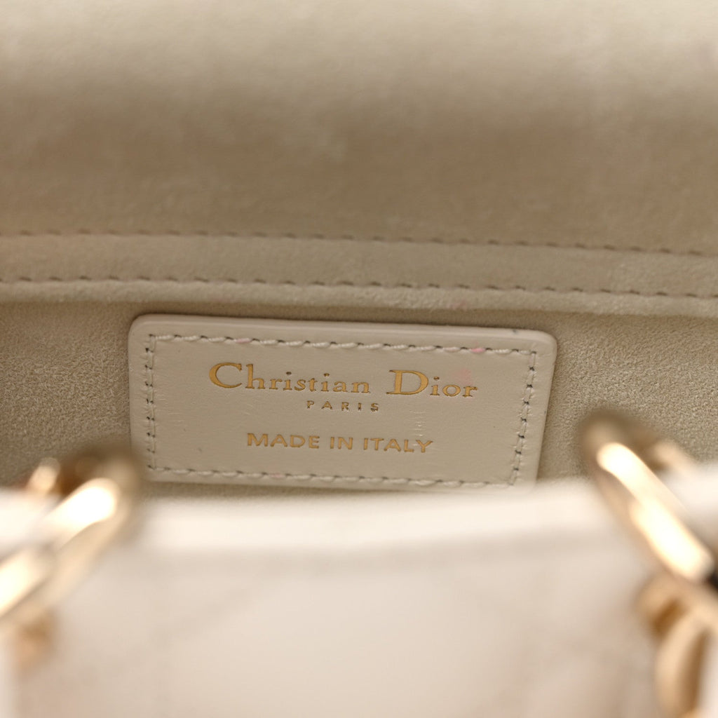 Lambskin Cannage Micro Lady D-Joy Latte AT My store