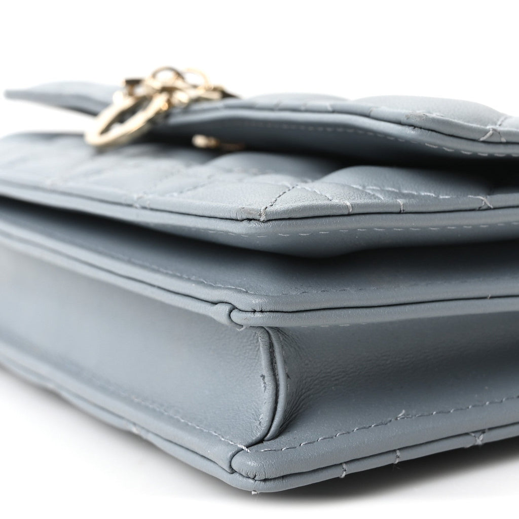 Lambskin Cannage Mini My Dior Top Handle Clutch Cloud Blue AT My store