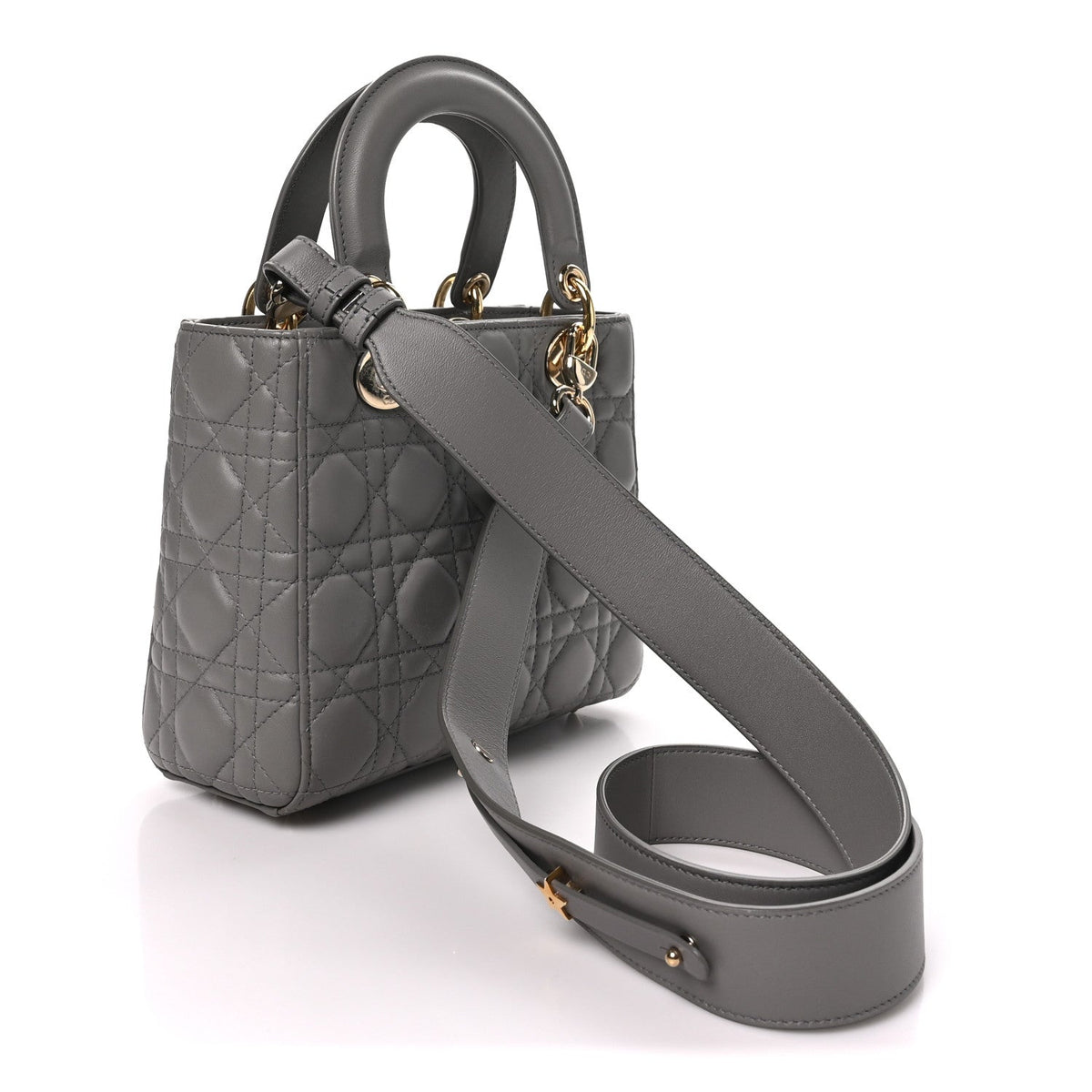 Lambskin Cannage Small My ABCDior Lady Dior Grey AT My store