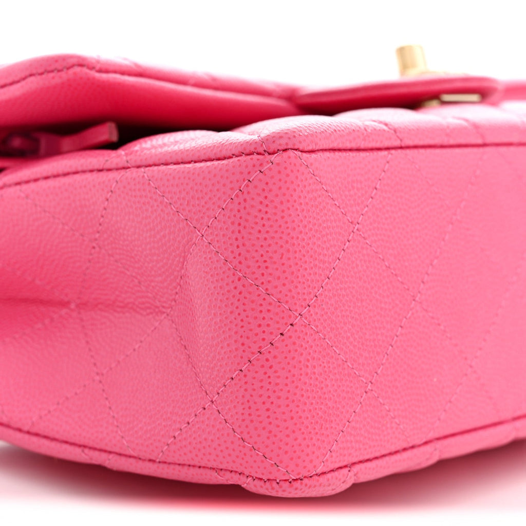 Caviar Quilted Small Double Flap Pink At My store