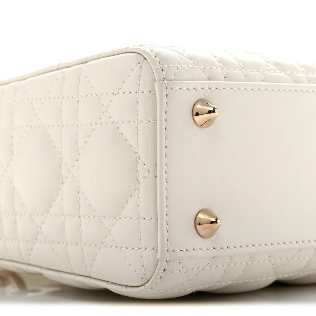 Lambskin Cannage Small My ABCDior Lady Dior White AT My store