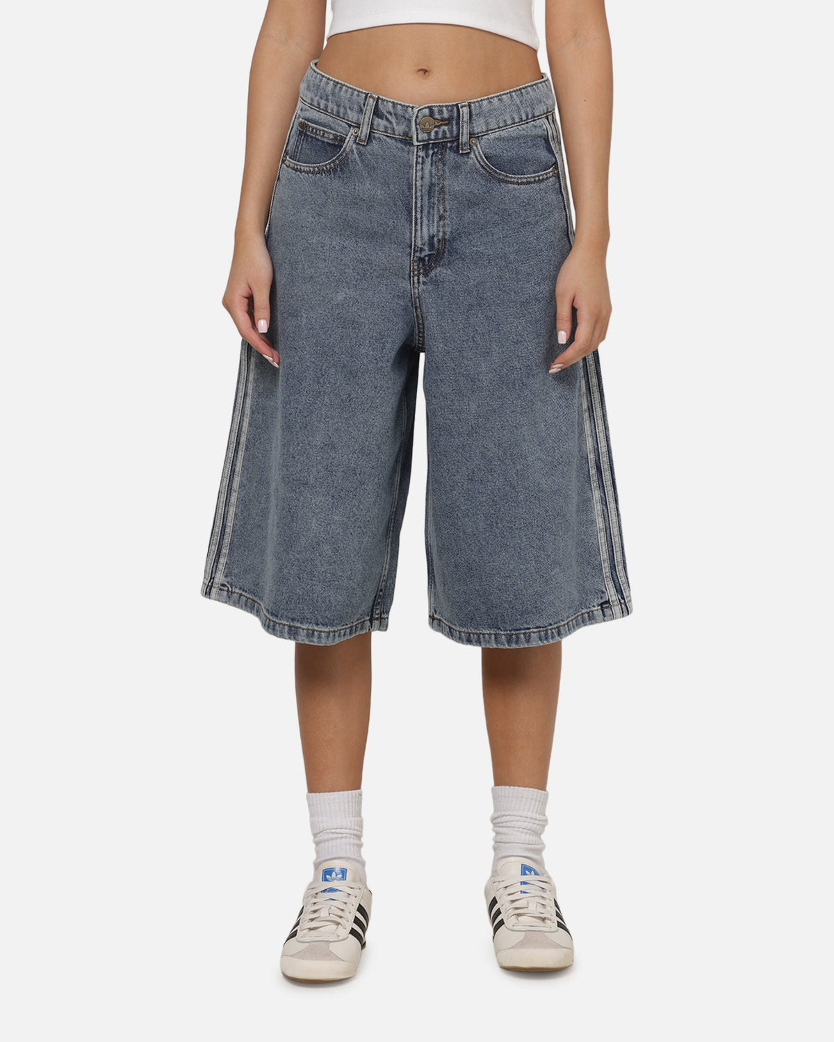 Best-Selling Adidas Women's Jorts Worn Blue
