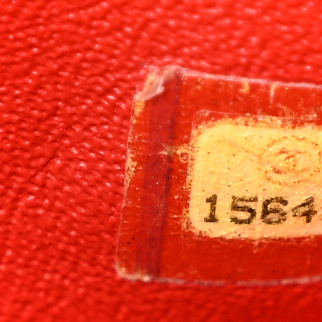 Lambskin Quilted Jumbo Double Flap Red At My store