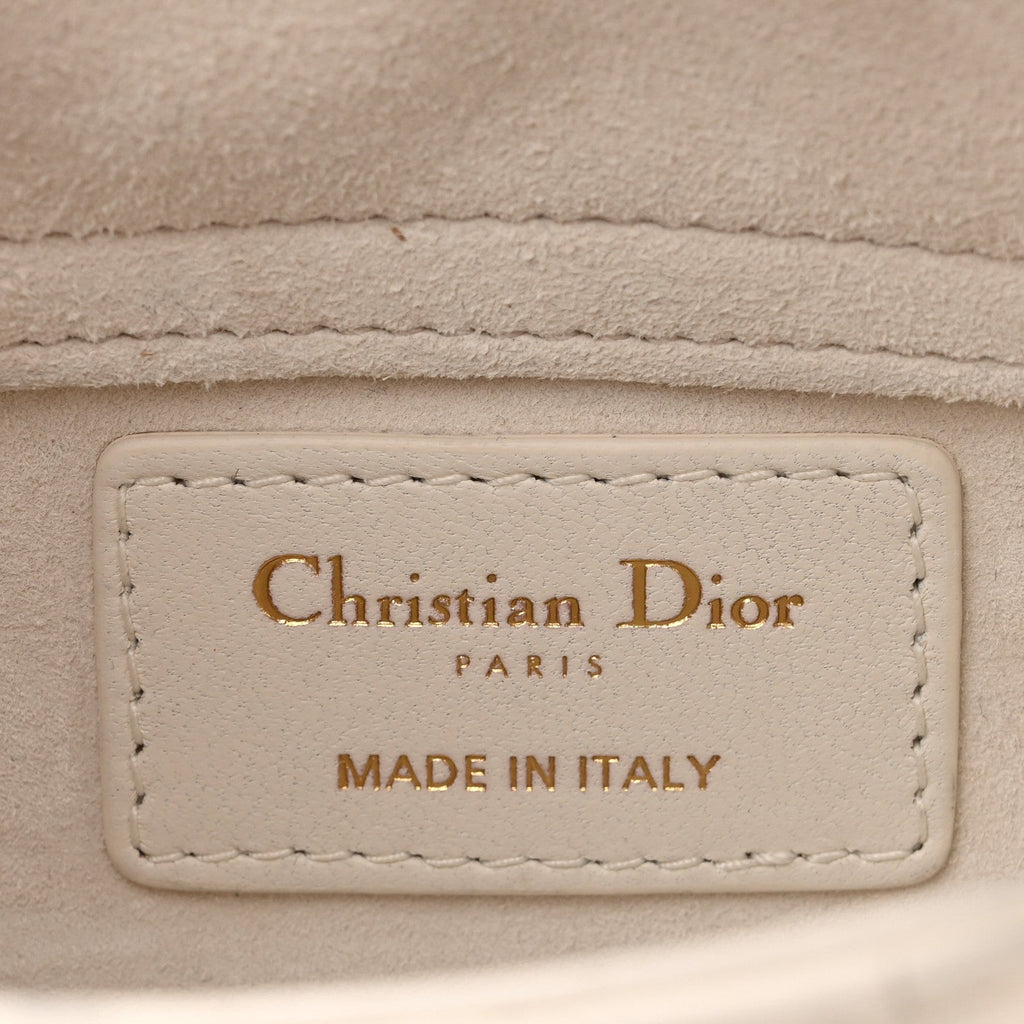 Lambskin Cannage Dioramour Micro Lady D-Joy Latte AT My store