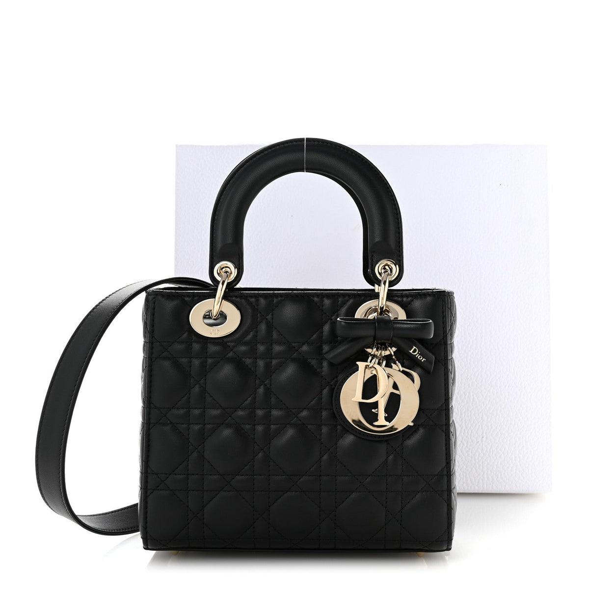 Lambskin Cannage Small Lady Dior Black AT My store
