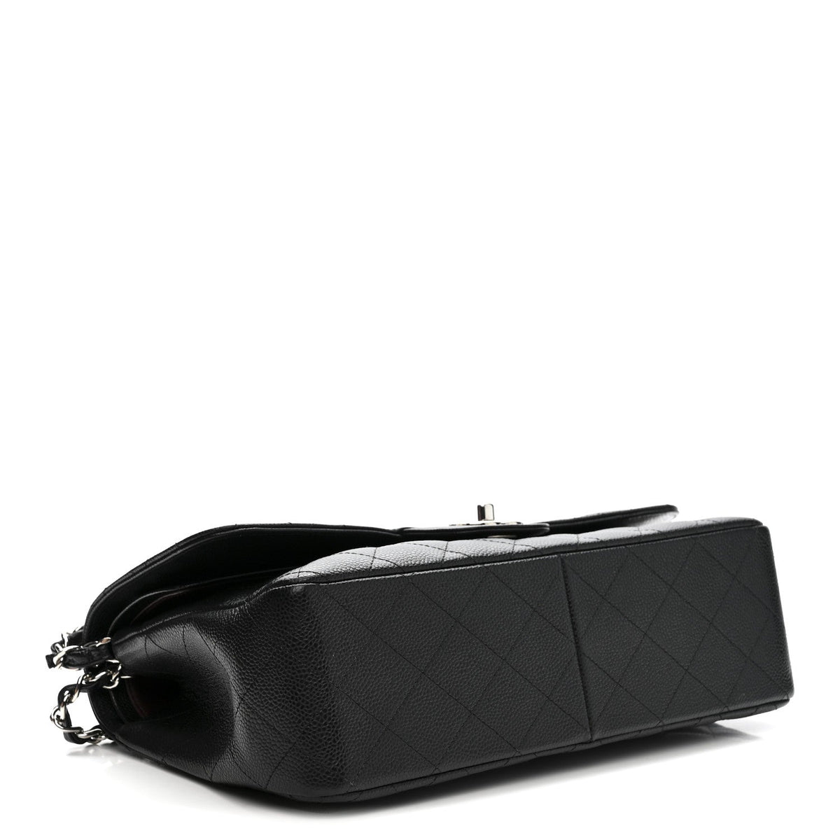 Caviar Quilted Jumbo Double Flap Black At My store