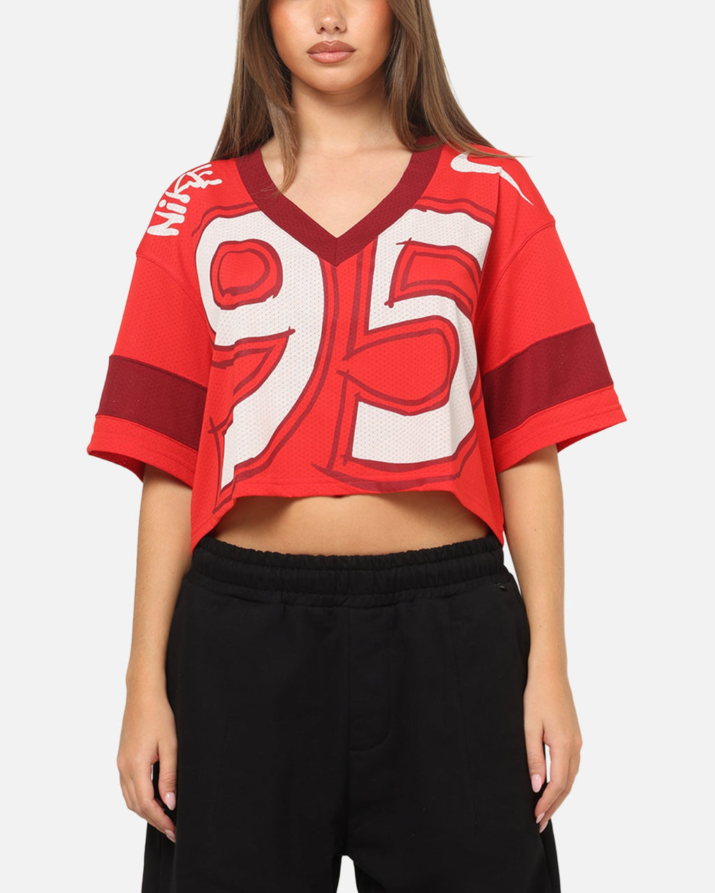 Top Seller Nike Women's Sportswear Oversized Cropped Jersey University Red