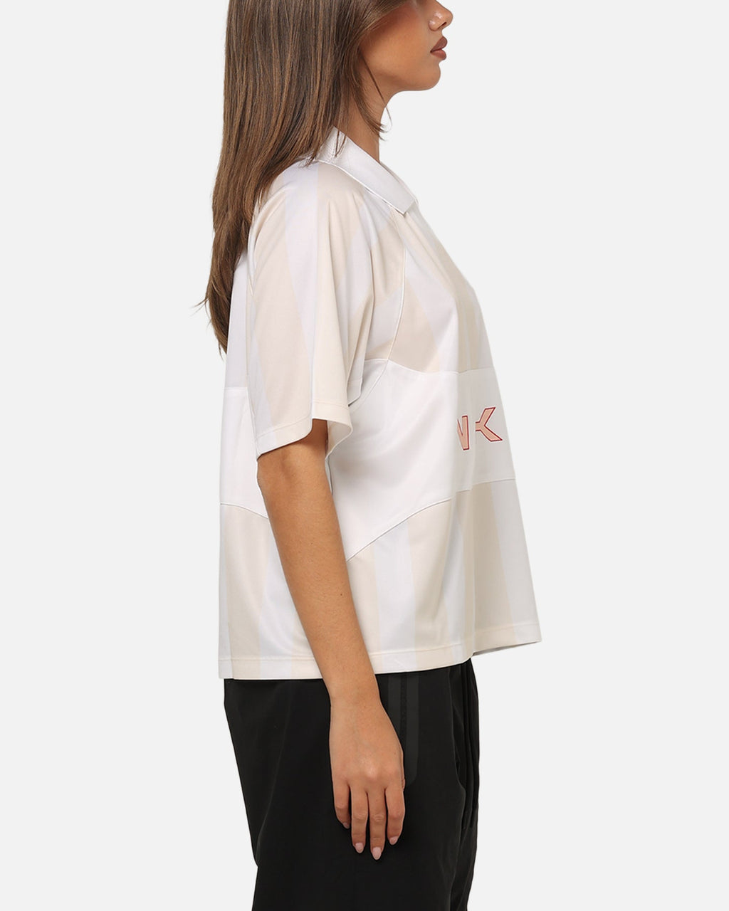 Top Seller Nike Women's Sportswear Street Oversized Striped Jersey Chalk/White