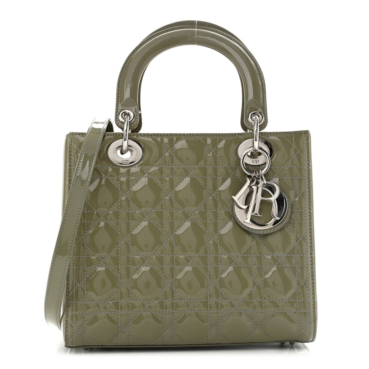 Patent Cannage Medium Lady Dior Grey AT My store