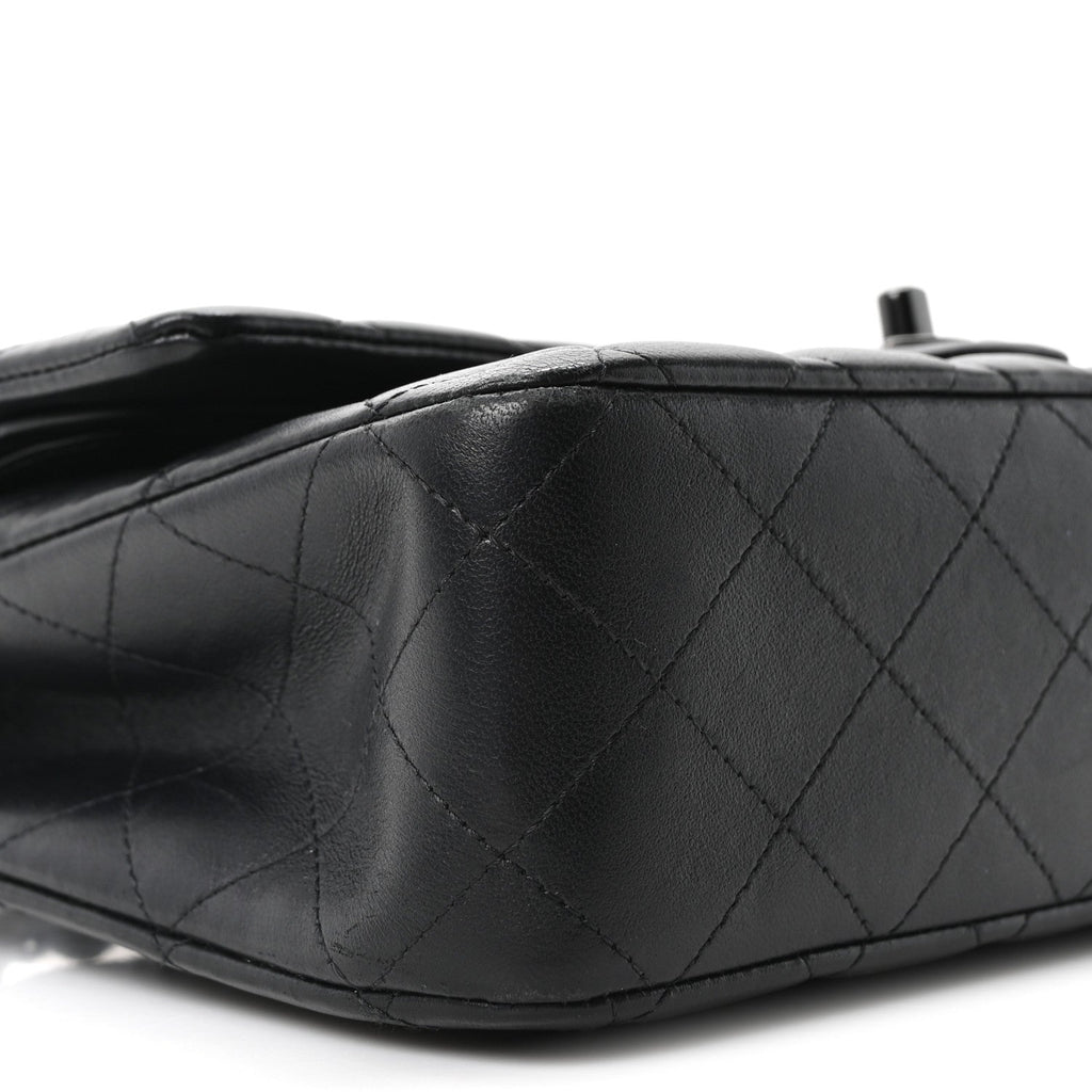 Lambskin Quilted Medium Double Flap So Black At My store