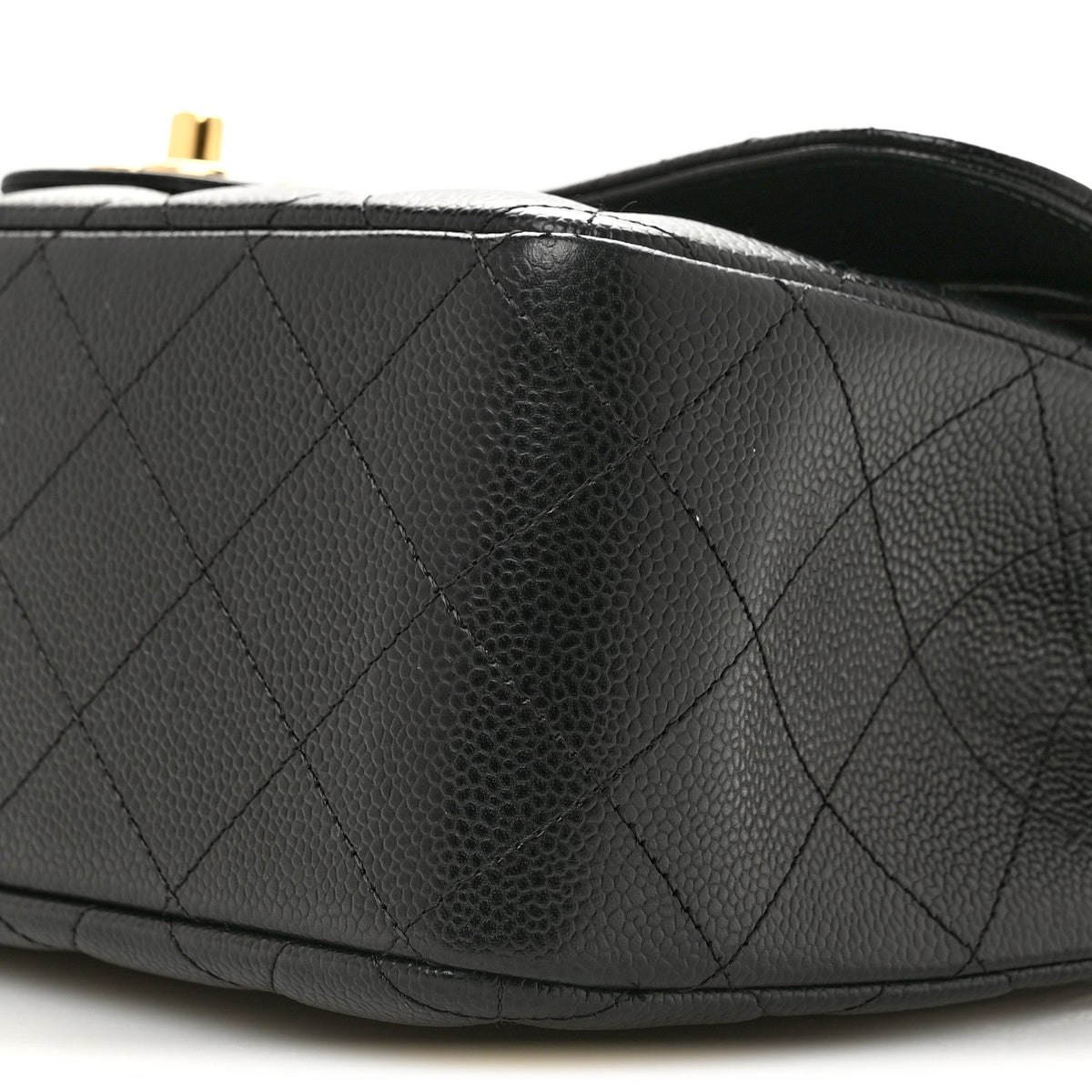 Caviar Quilted Jumbo Double Flap Black At My store