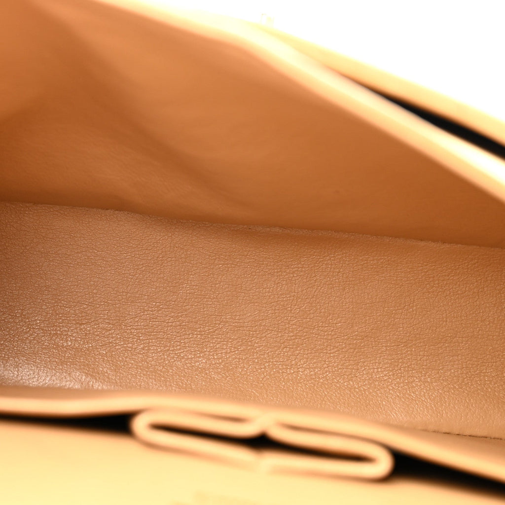 Lambskin Quilted Medium Double Flap Beige At My store
