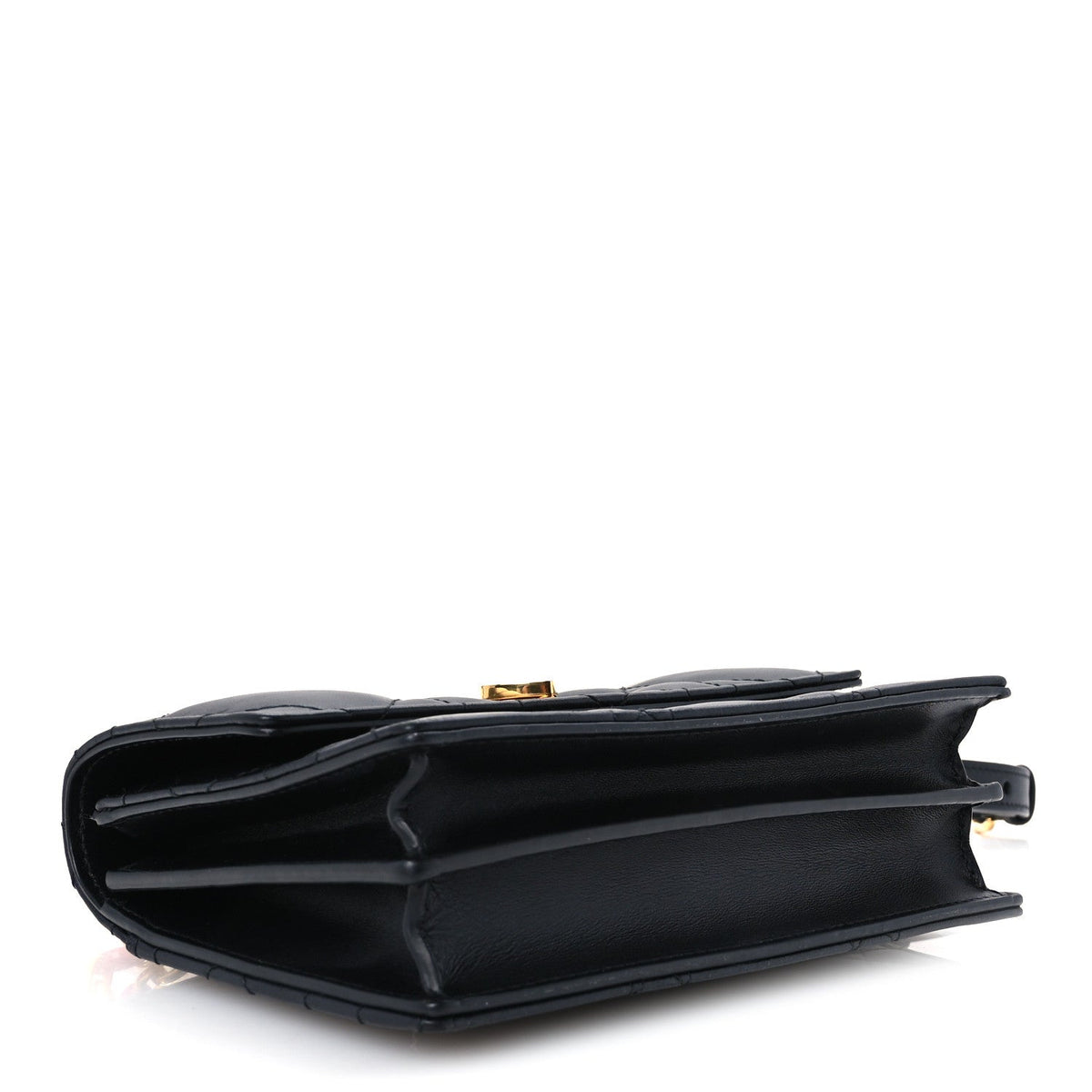 Lambskin Enamel Macrocannage Dioramour Mini Miss Caro Bag Black Red AT My store