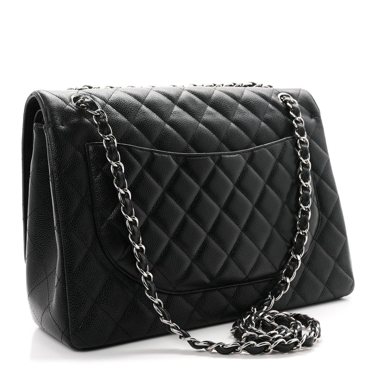Caviar Quilted Maxi Double Flap Black At My store