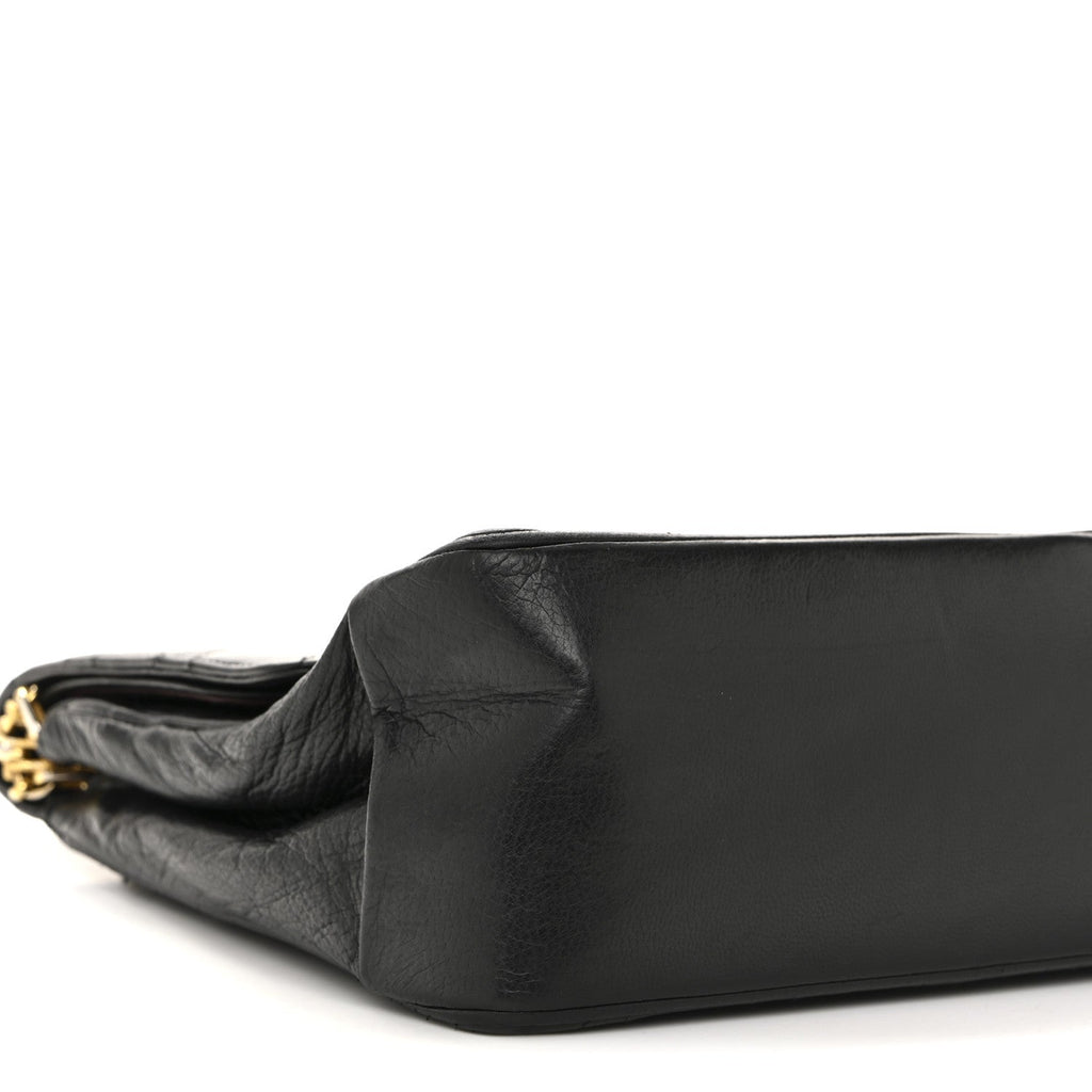 Lambskin Quilted Small Double Flap Black At My store