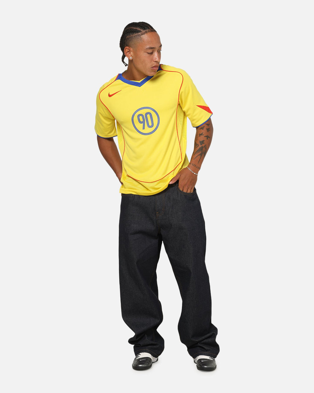 Top Seller Nike Total 90 Soccer T-Shirt Tour Yellow/Lyon Blue