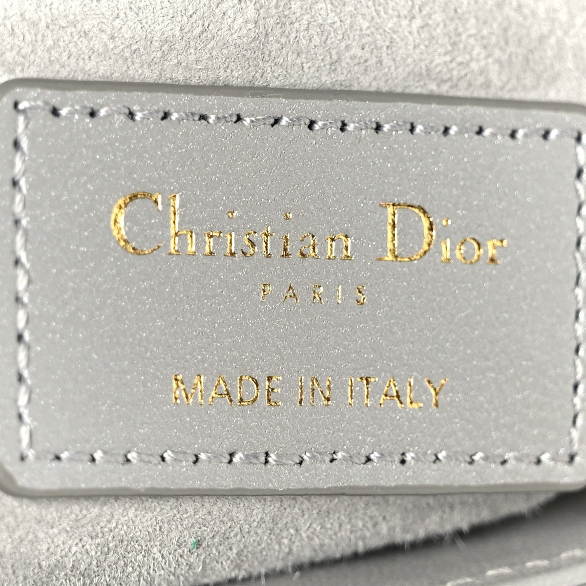 Metallic Lambskin Cannage Mini Lady Dior Grey AT My store