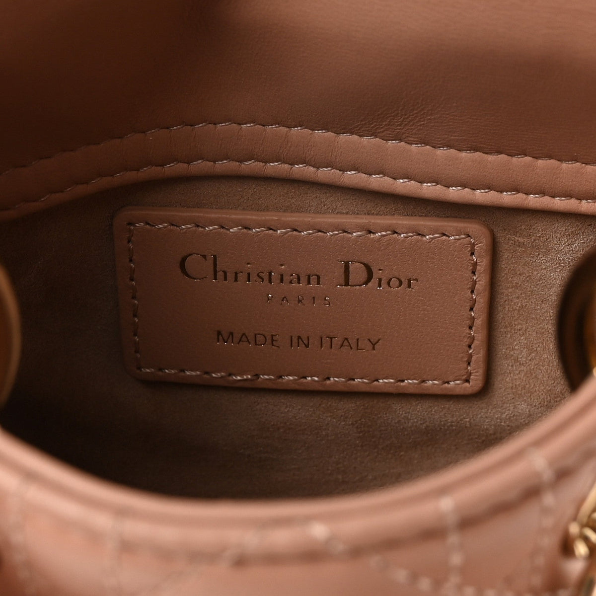 Lambskin Cannage Micro Lady Dior Rose Des Vents AT My store
