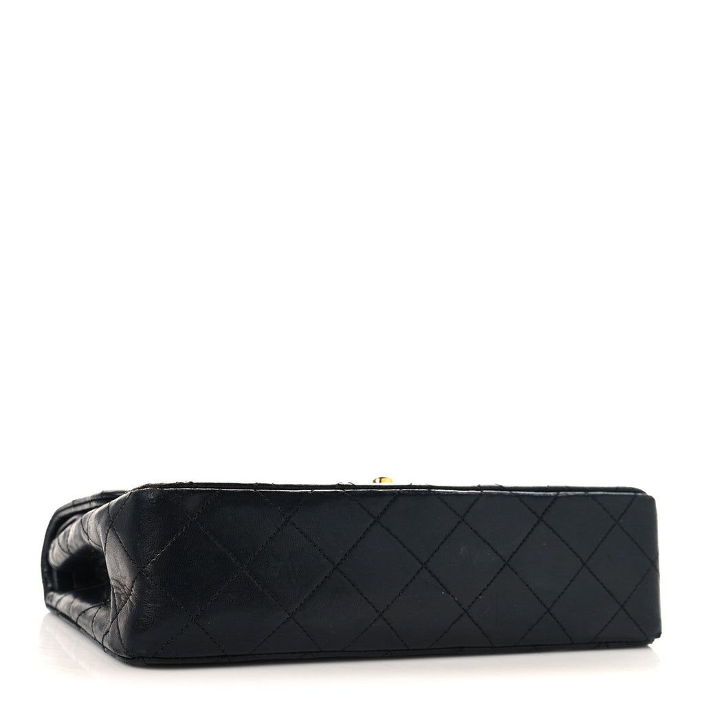 Lambskin Quilted Small Double Flap Black At My store