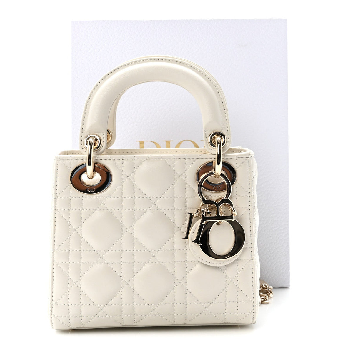 Lambskin Cannage Mini Lady Dior Latte AT My store