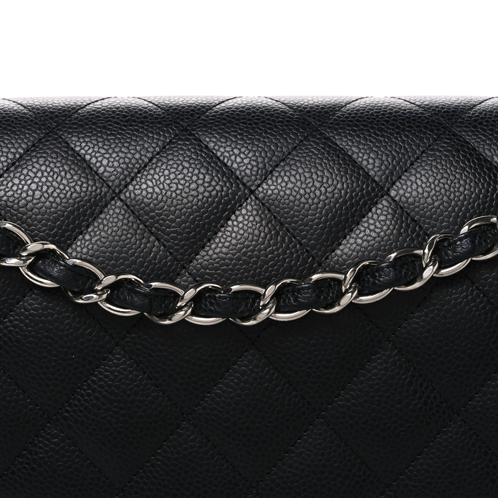 Caviar Quilted Maxi Double Flap Black At My store