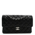 Caviar Quilted Small Double Flap Black At My store