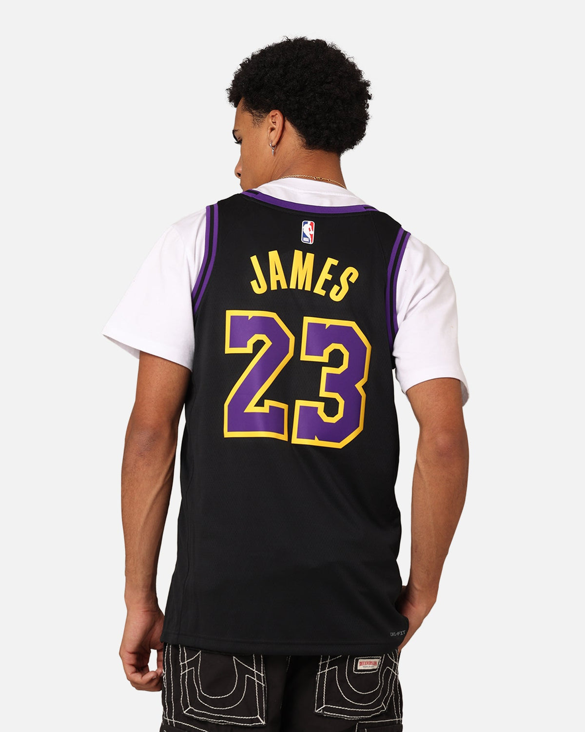Top Seller Nike Los Angeles Lakers Lebron James Dri-FIT Swingman Jersey Black