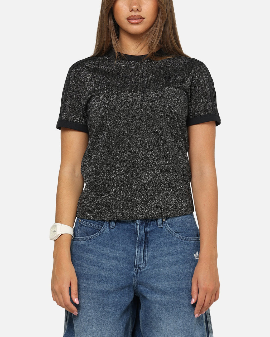Best-Selling Adidas Women's Lurex Cali T-Shirt Black