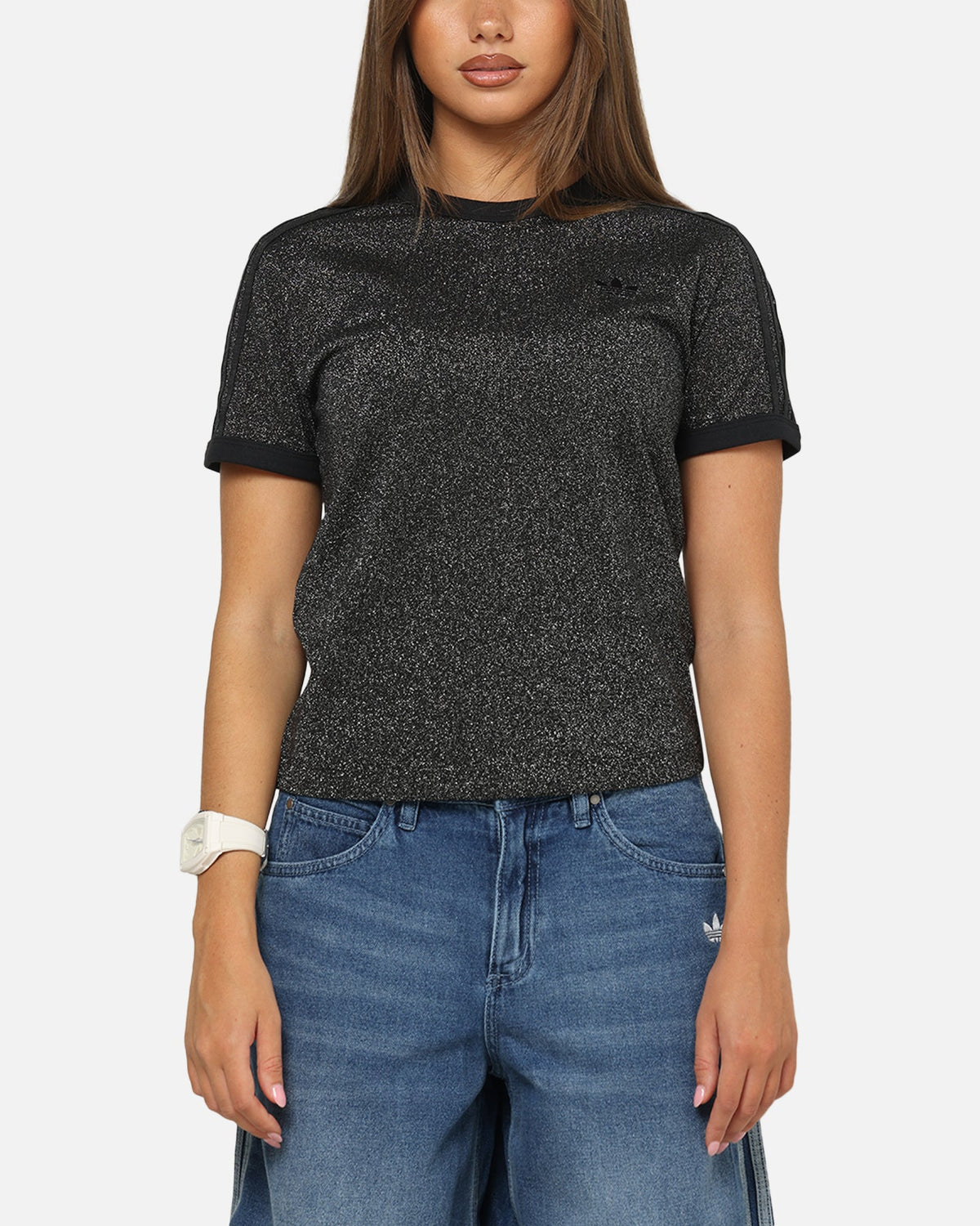 Best-Selling Adidas Women's Lurex Cali T-Shirt Black