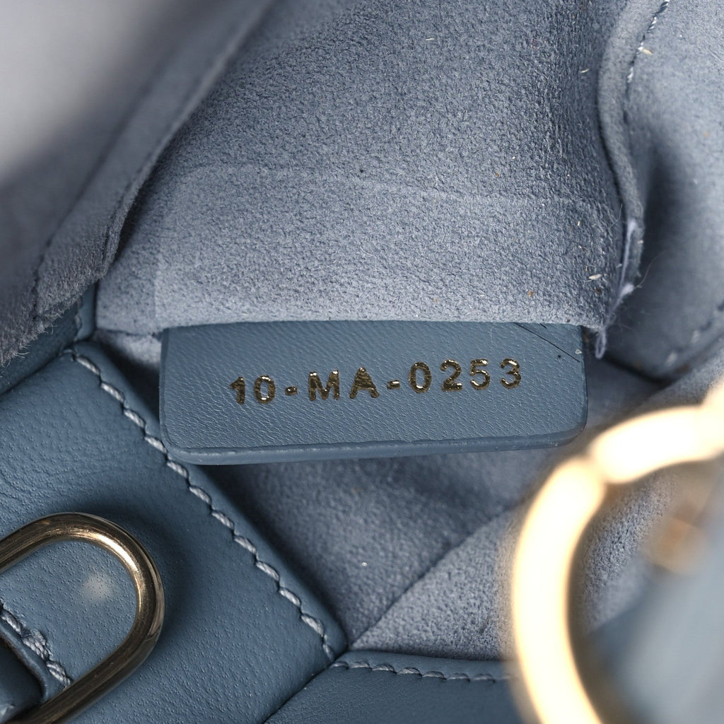 Lambskin Cannage Micro Lady D-Joy Cloud Blue AT My store