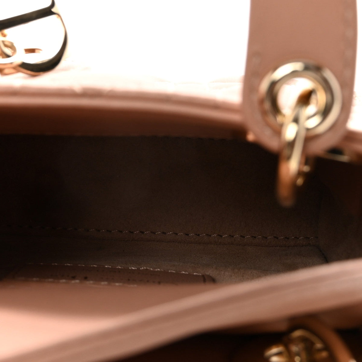 Lambskin Cannage Micro Lady Dior Rose Des Vents AT My store