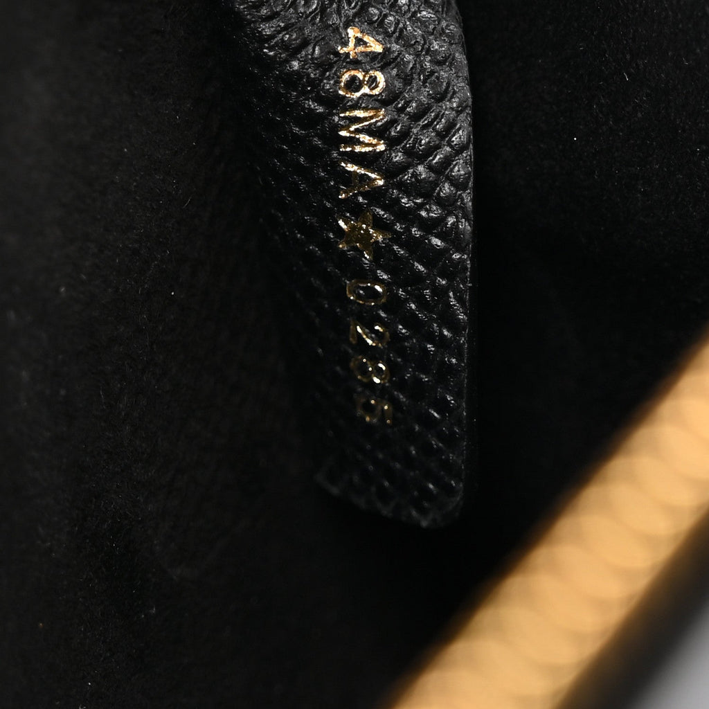 Grained Calfskin Caro Double Pouch Black AT My store