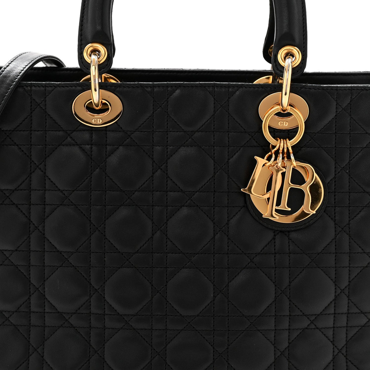 Lambskin Cannage Large Lady Dior Black AT My store