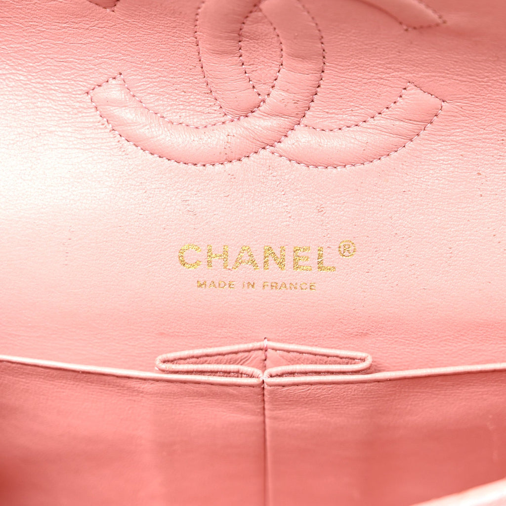 Caviar Quilted Medium Double Flap Light Pink At My store
