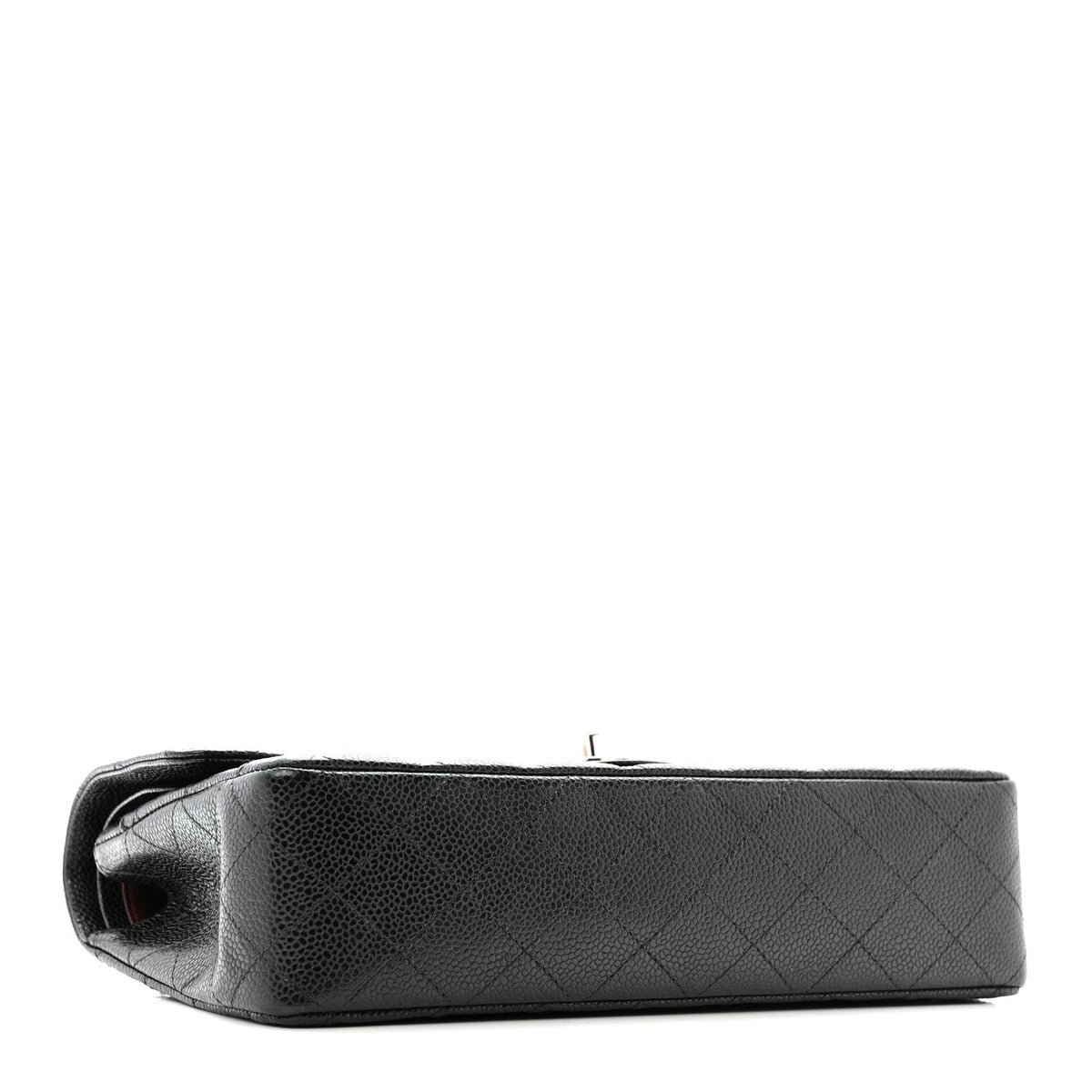 Caviar Quilted Medium Double Flap Black At My store