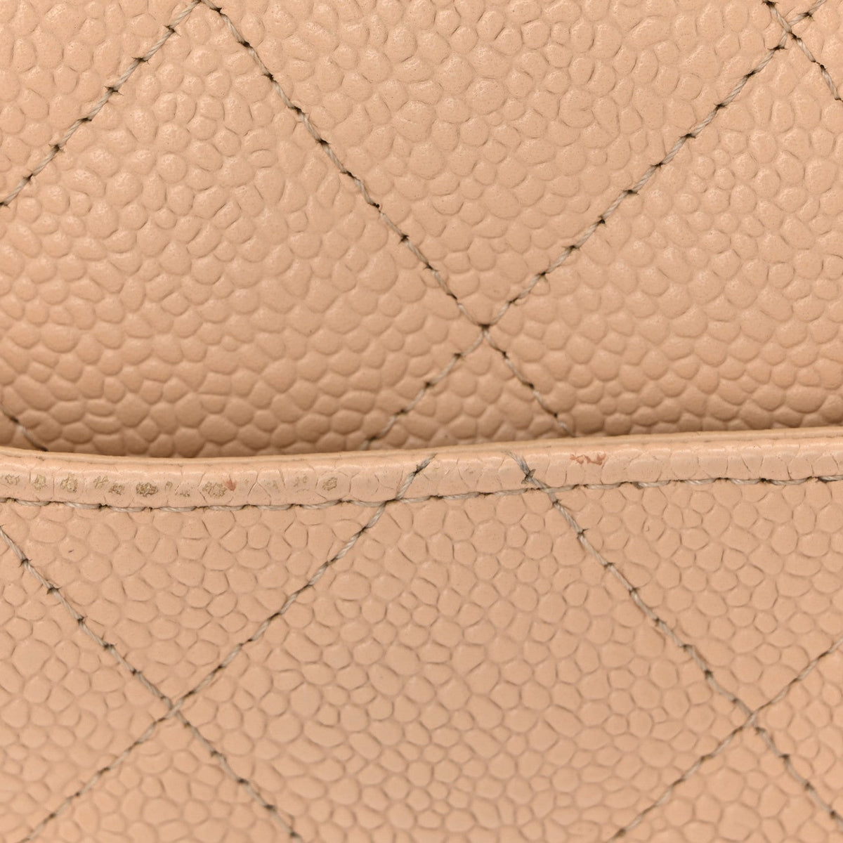 Caviar Quilted Jumbo Double Flap Beige Clair At My store