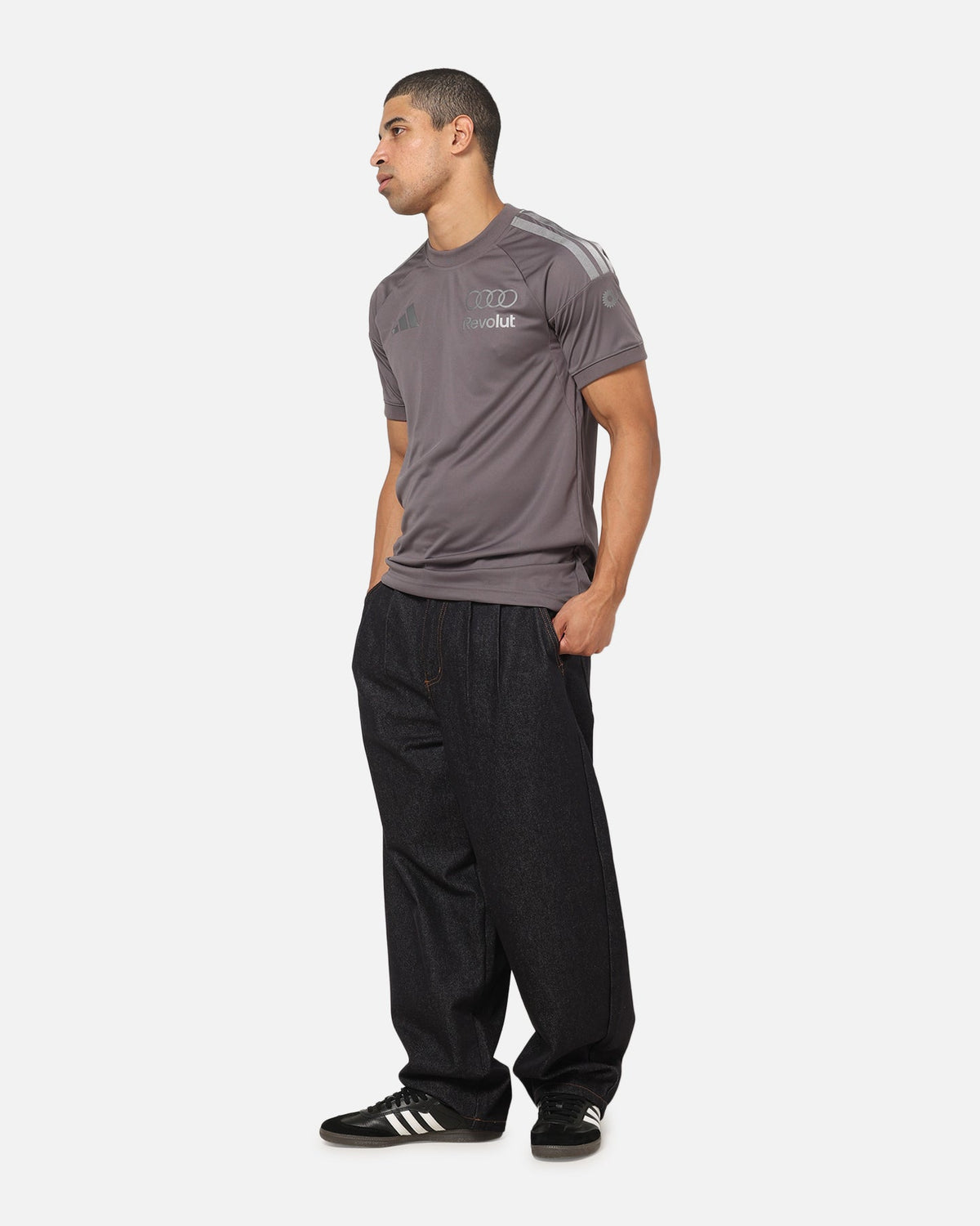 Best-Selling Adidas Audi Revolut F1 Team Driver Replica T-Shirt Grey