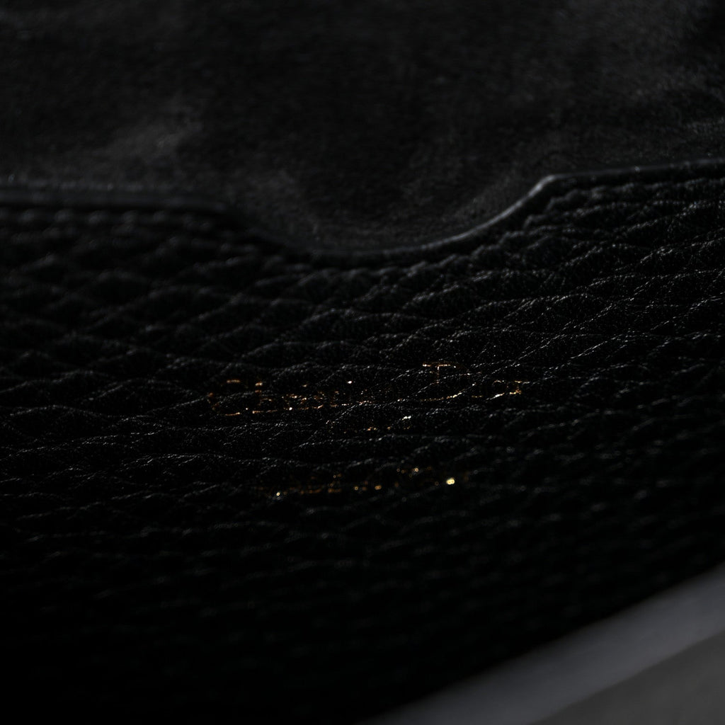Grained Calfskin Large Bobby Flap Black AT My store