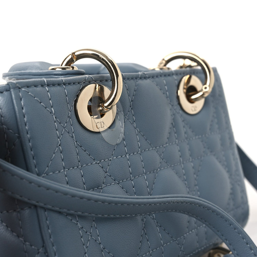 Lambskin Cannage Micro Lady D-Joy Cloud Blue AT My store