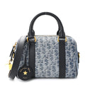 Denim Oblique Groove 20 Bag Blue AT My store