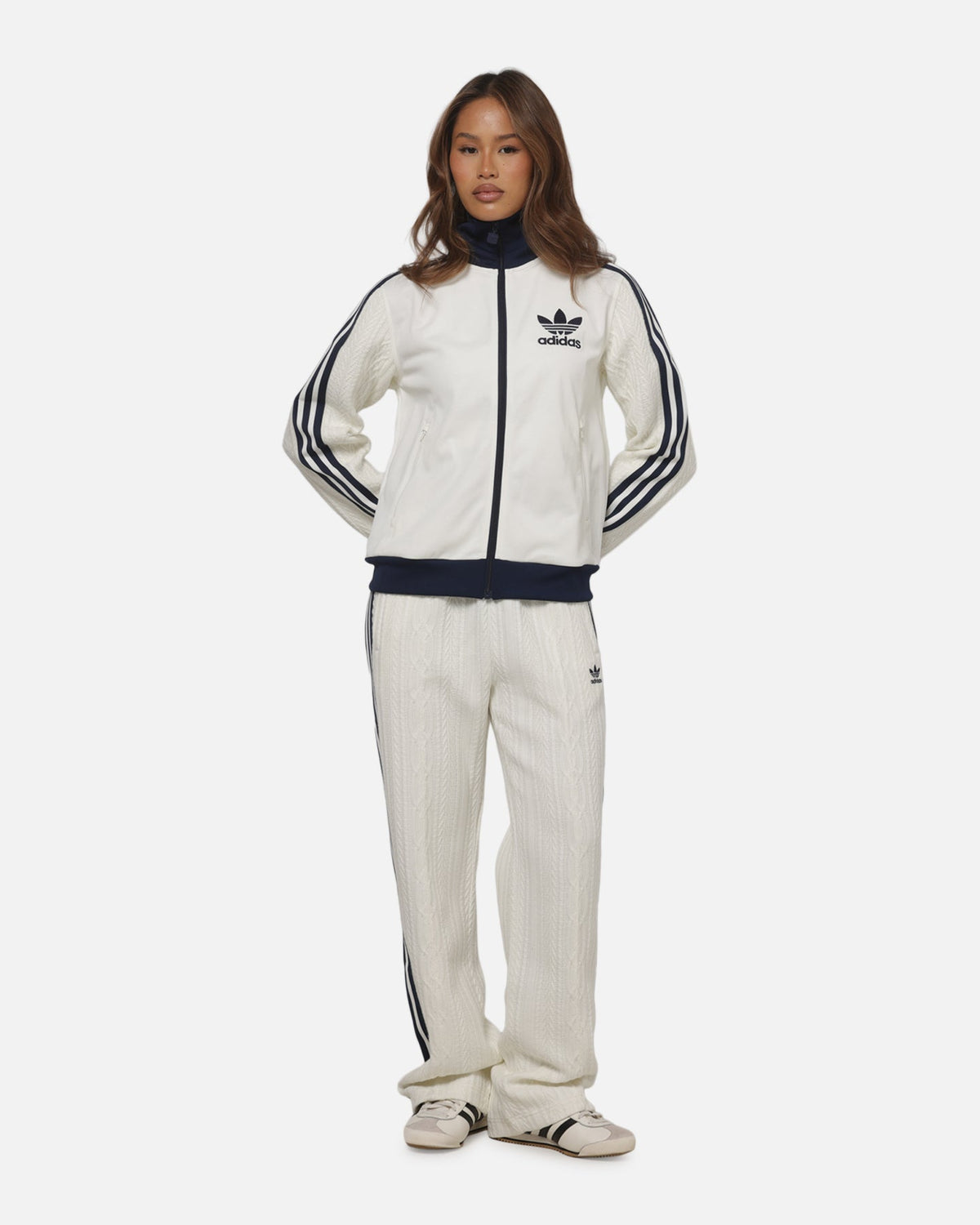 Best-Selling Adidas Women's Knit Classic Track Top Off White