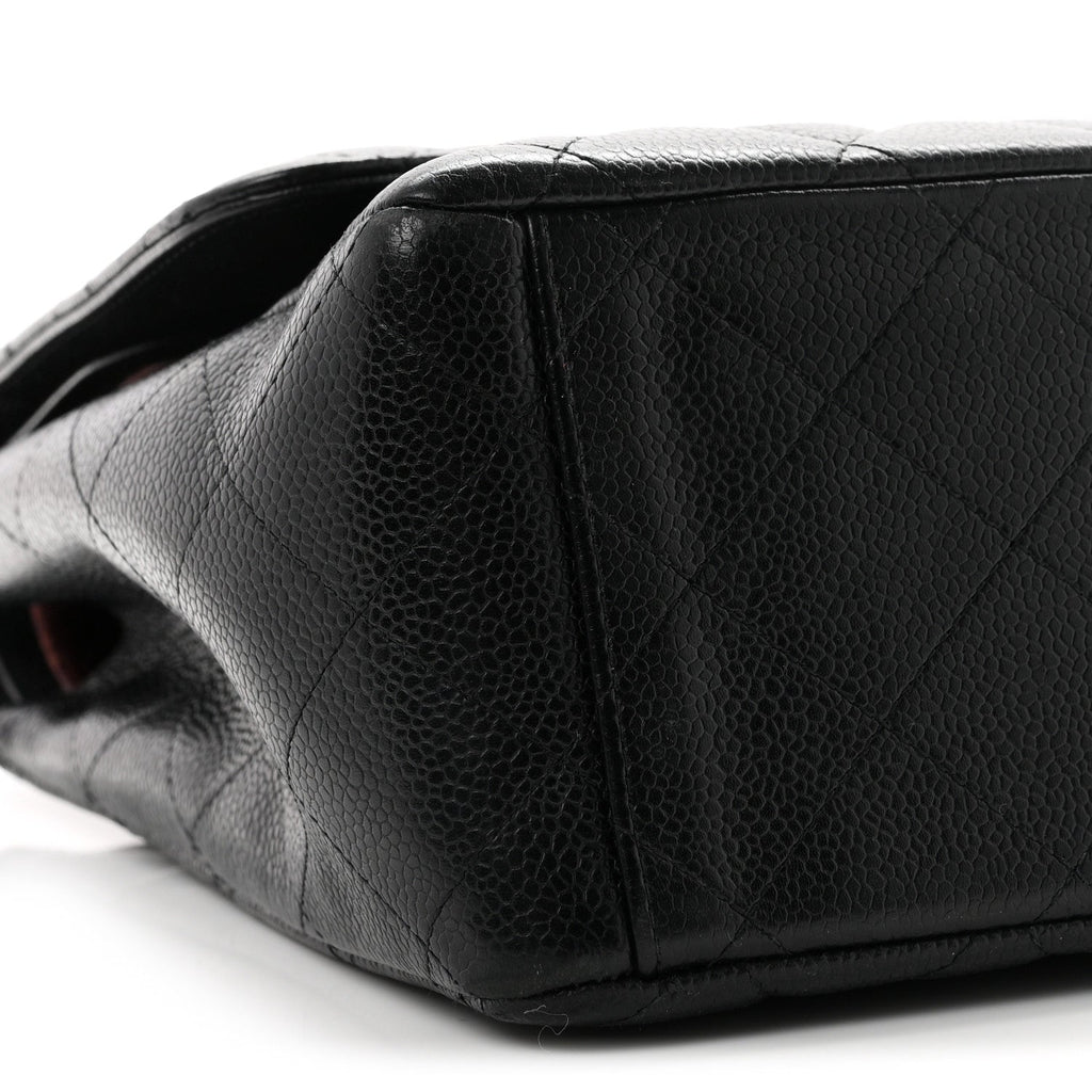 Caviar Quilted Maxi Double Flap Black At My store