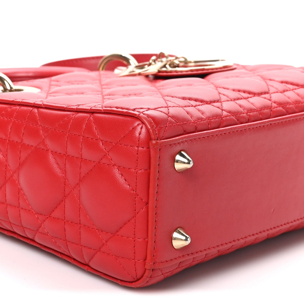 Lambskin Cannage Small My ABCDior Lady Dior Red AT My store