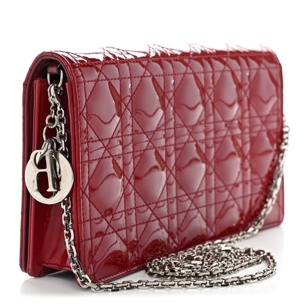 Patent Cannage Lady Dior Clutch Red Red AT My store
