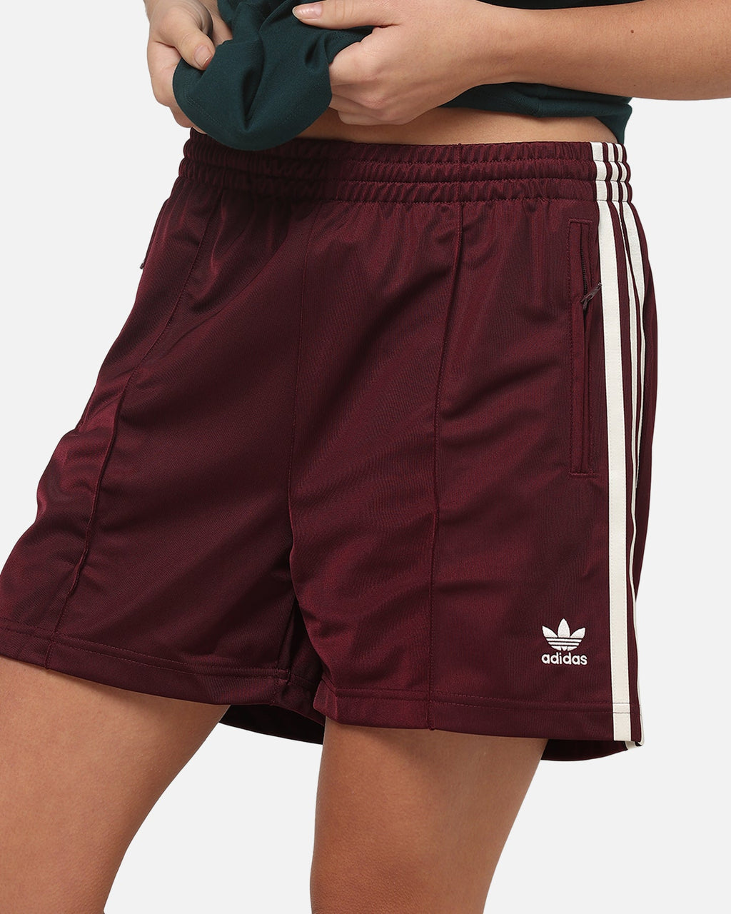 Best-Selling Adidas Women's Firebird Shorts Maroon/Cream