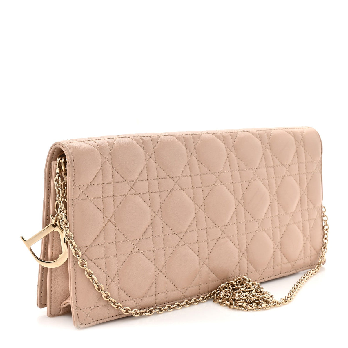 Lambskin Cannage Lady Dior Convertible Clutch Pink AT My store