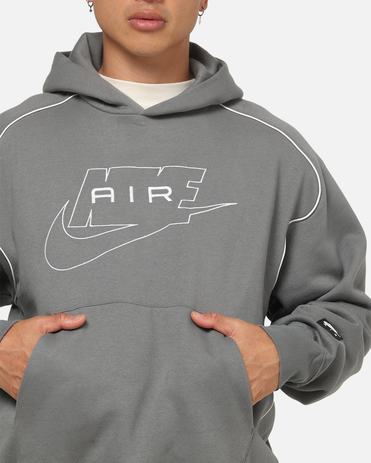 Top Seller Nike Air Fleece Pullover Hoodie Smoke Grey